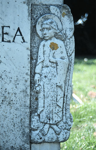 angel on side of stone