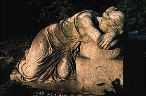 Grieving woman