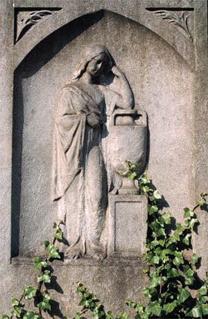 grieving woman, relief